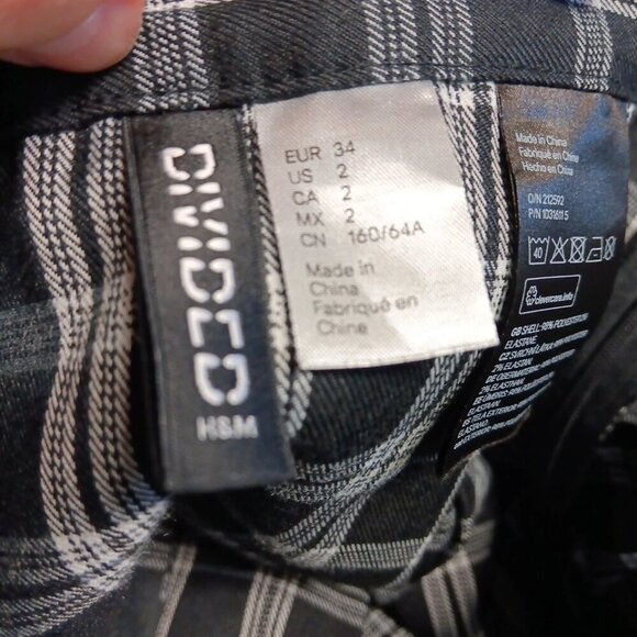 Plaid Pleated Mini Skirt Size 2 Y2K Clueless Preppy Academia Neutral Divided H&M - Picture 6 of 6